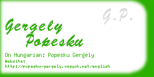 gergely popesku business card